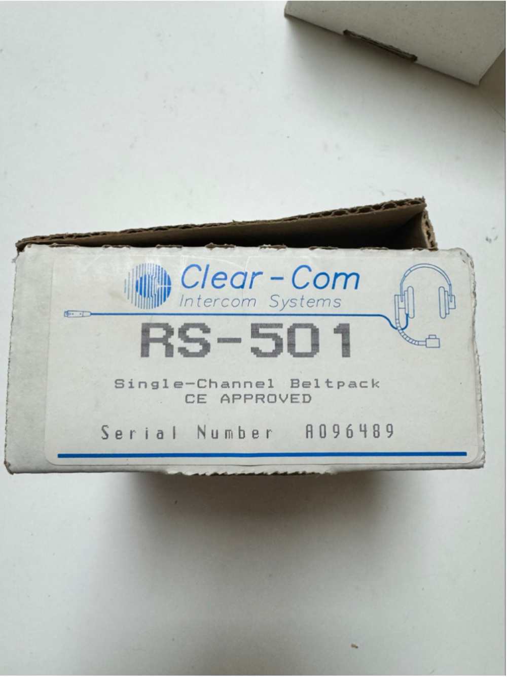 Vintage - NOS Clear-Com RS-501 Single Channel Beltpack Intercom System